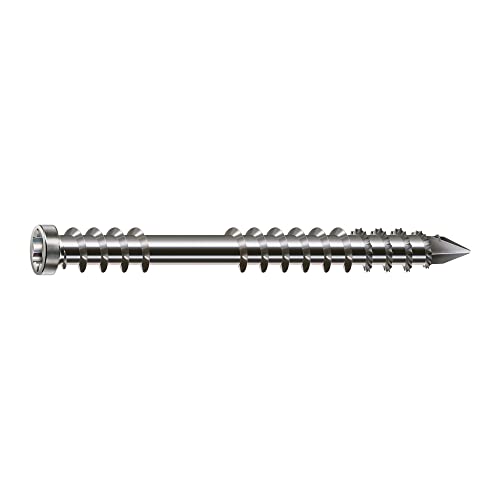 SPAX Terrassenschraube, 5 x 50 mm, 360 Stück, Fixiergewinde, Zylinderkopf, T-STAR plus T25, CUT, Edelstahl Rostfrei A2-8000000276590 SPAX Terrassenschraube, 5 x 50 mm, 360 Stück, Fixiergewinde, Zylinderkopf, T-STAR plus T25, CUT, Edelstahl Rostfrei A2-8000000276590 von SPAX
