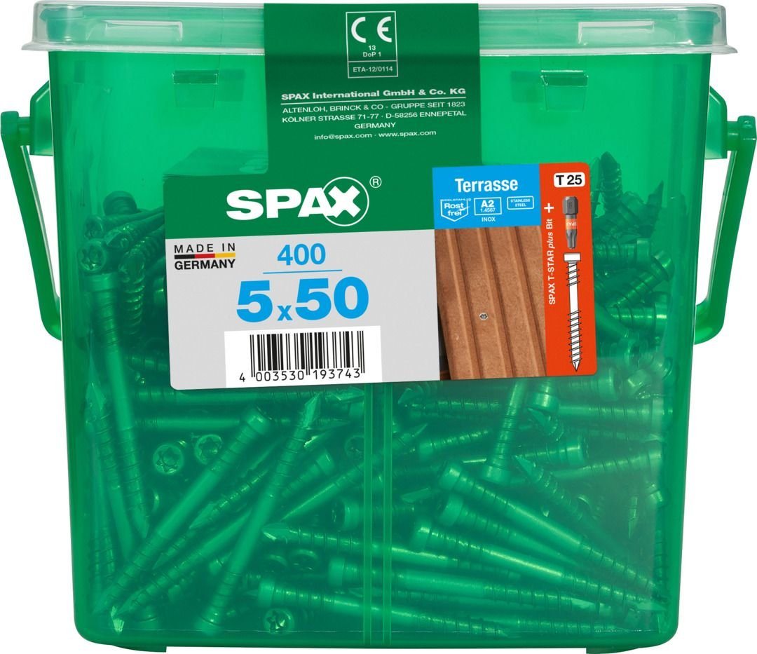 SPAX Terrassenschraube Spax Terrassenschrauben 5.0 x 50 mm TX 25 - 400 von SPAX