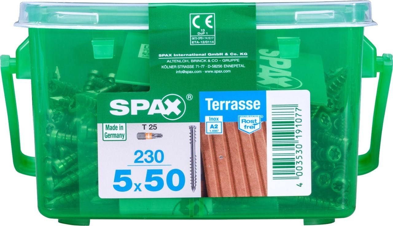 SPAX Terrassenschraube Spax Terrassenschrauben 5.0 x 50 mm TX 25 von SPAX