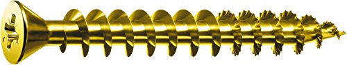 SPAX Universalschraube, 3,0 x 10 mm, 1000 Stück, Kreuzschlitz Z1, Kleiner Senkkopf (Ø 5mm), Vollgewinde, YELLOX, 0321020300105 von SPAX