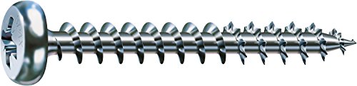 SPAX Universalschraube, 4,0 x 30 mm, 1000 Stück, Kreuzschlitz Z2, Halbrundkopf, Vollgewinde, 4CUT, WIROX A3J, 0231010400305 von SPAX