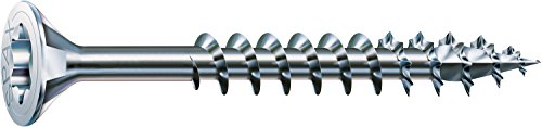 SPAX Universalschraube, 4,0 x 45 mm, 500 Stück, T-STAR plus, Senkkopf, Teilgewinde, 4CUT, WIROX A3J, Blank Verzinkt von SPAX