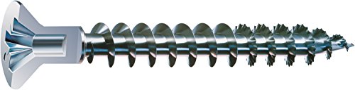 SPAX Universalschraube mit Kopflochbohrung, 4,5 x 80 mm, 200 Stück, Kreuzschlitz Z2, Kleiner Senkkopf (Ø 5mm), Vollgewinde, WIROX A3J, 0271010450805 von SPAX