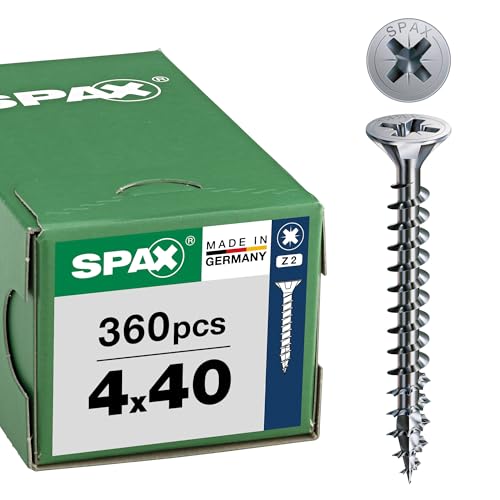 SPAX Universalschraube, 4 x 40 mm, 360 Stück, Vollgewinde, Senkkopf, Kreuzschlitz Z2, 4CUT, WIROX A9J - 8000000277238 SPAX Universalschraube, 4 x 40 mm, 360 Stück, Vollgewinde, Senkkopf, Kreuzschlitz Z2, 4CUT, WIROX A9J - 8000000277238 von SPAX