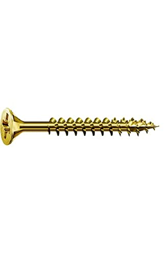 SPAX Universalschraube, 5,0 x 80 mm, 100 Stück, Kreuzschlitz Z2, Senkkopf, Vollgewinde, 4CUT, YELLOX A2L, 1081020500803 SPAX Universalschraube, 5,0 x 80 mm, 100 Stück, Kreuzschlitz Z2, Senkkopf, Vollgewinde, 4CUT, YELLOX A2L, 1081020500803 von SPAX