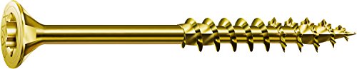 SPAX Universalschraube, 6,0 x 220 mm, 100 Stück, T-STAR plus, Senkkopf, Teilgewinde, 4CUT, YELLOX A2L, 0191020602205 von SPAX