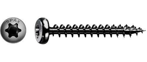 SPAX Universalschraube, Halbrundkopf, Vollgewinde, 4CUT, BLAX, T-STAR plus (1, 4,0 x 16 mm 200 Stück) von SPAX
