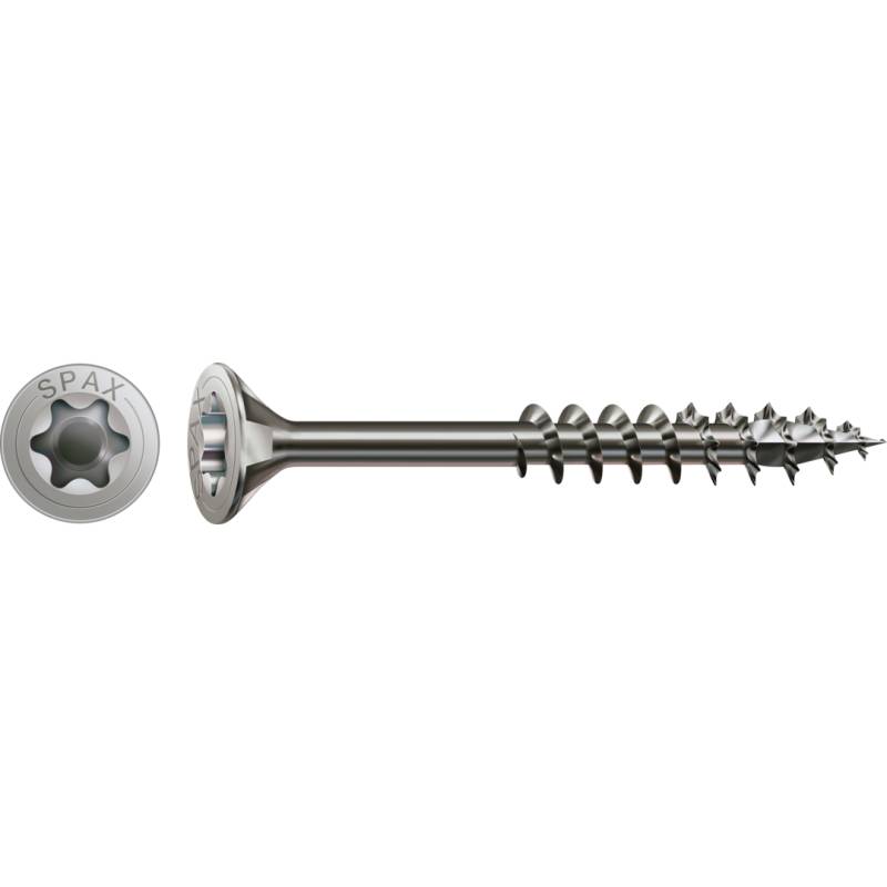 SPAX Universalschraube Edelstahl A2 Teilgewinde Senkkopf T-STAR plus 4CUT-Spitze 6 x 100mm - 100 Stück von SPAX International GmbH & Co. KG