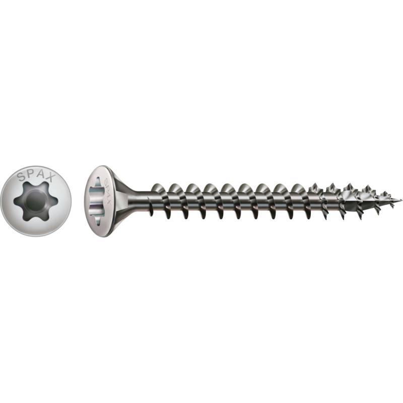 SPAX Universalschraube Edelstahl A2 Vollgewinde Linsensenkkopf T-STAR plus S-Spitze 4,5 x 50mm - 200 Stück von SPAX International GmbH & Co. KG
