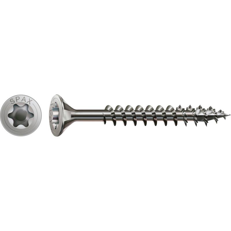 SPAX Universalschraube Edelstahl A2 Vollgewinde Senkkopf T-STAR plus CUT4-Spitze 5 x 70mm - 100 Stück von SPAX International GmbH & Co. KG