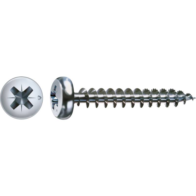 SPAX Universalschraube WIROX Vollgewinde Halbrundkopf Kreuzschlitz 4CUT-Spitze 3 x 15mm - 1000 Stück von SPAX International GmbH & Co. KG
