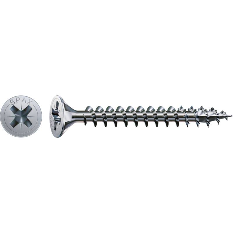SPAX Universalschraube WIROX Vollgewinde Senkkopf Kreuzschlitz CUT4-Spitze 5 x 60mm - 100 Stück von SPAX International GmbH & Co. KG