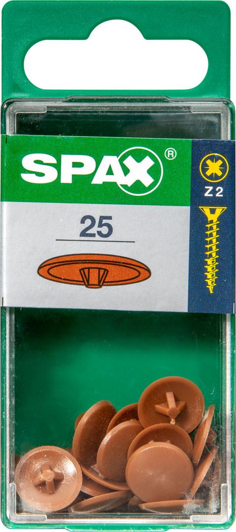 Spax Abdeckkappen rot PZ 2 - 25 Stk. von SPAX