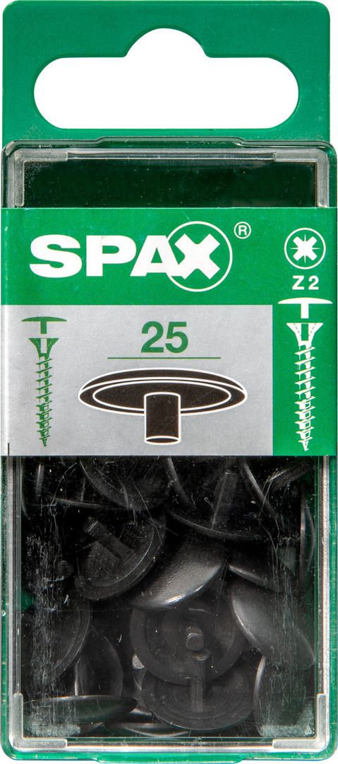 Spax Abdeckkappen braun zum stecken - 25 Stk. von SPAX
