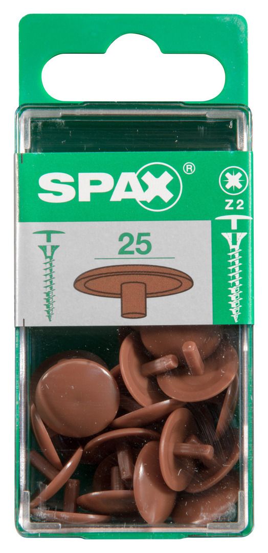 Spax Abdeckkappen rehbraun zum stecken - 25 Stk. von SPAX