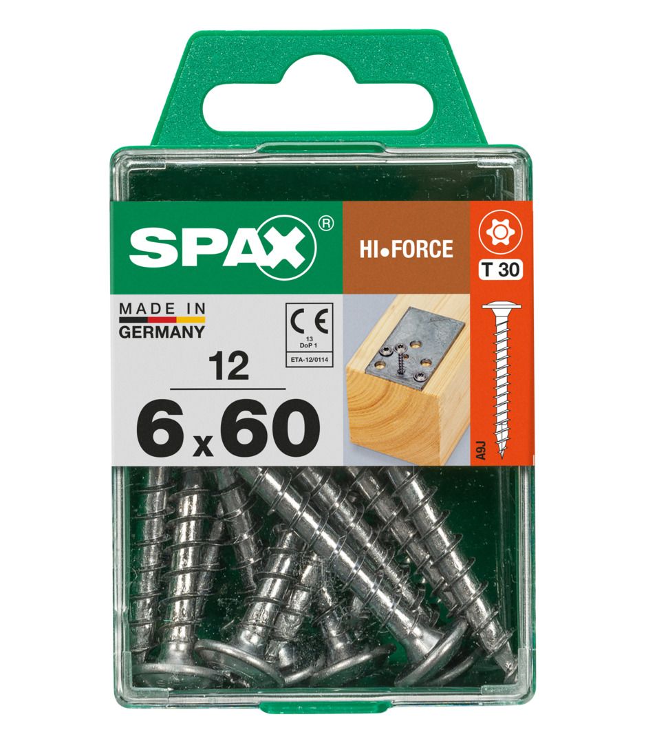 Spax Holzbauschrauben 6.0 x 60 mm TX 30 - 12 Stk. von SPAX