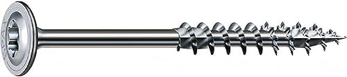 SPAX 251010800805 Holzbauschraube, 8,0 x 80 mm, 50 Stück, T-STAR plus, Tellerkopf, Teilgewinde, 4CUT, WIROX A3J SPAX 251010800805 Holzbauschraube, 8,0 x 80 mm, 50 Stück, T-STAR plus, Tellerkopf, Teilgewinde, 4CUT, WIROX A3J von SPAX