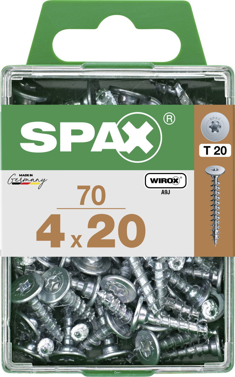 Spax Möbelbauschrauben 4.0 x 20 mm TX 20 - 70 Stk. von SPAX