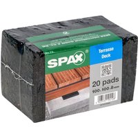 Spax - Terrassen Pads 8mm für Terrassendielen Schwarz (20 Stk) von SPAX