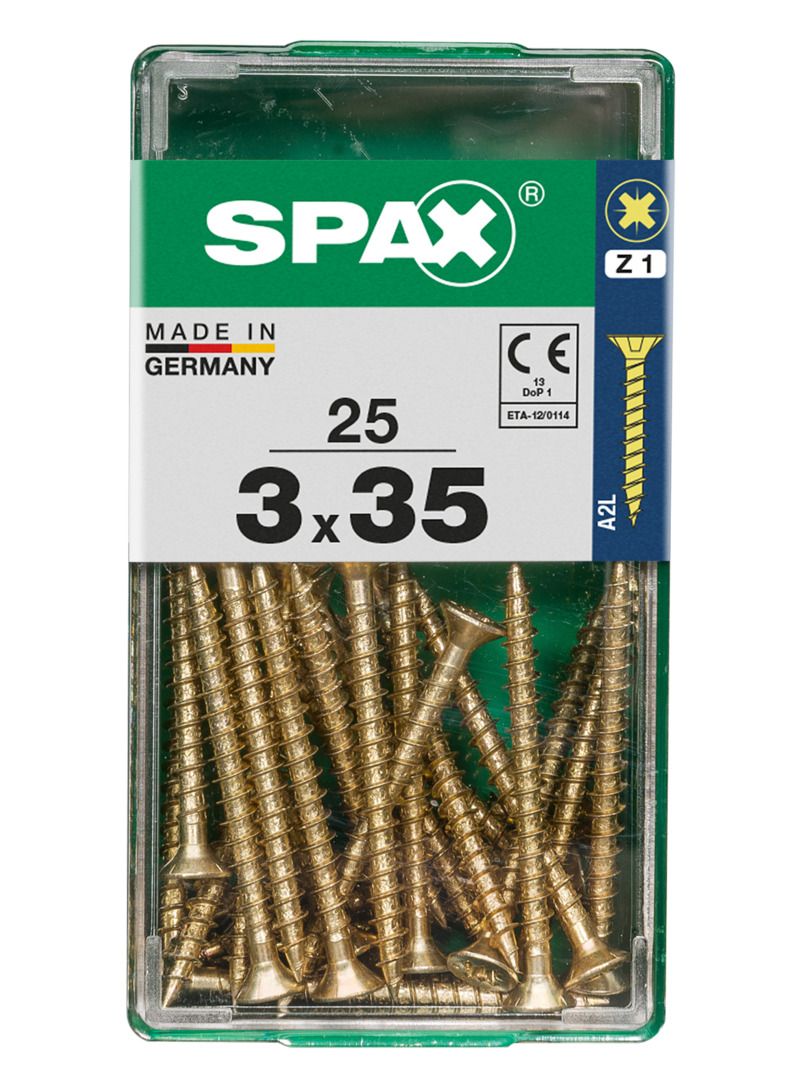 Spax Universalschrauben 3.0 x 35 mm PZ 1 - 25 Stk. von SPAX