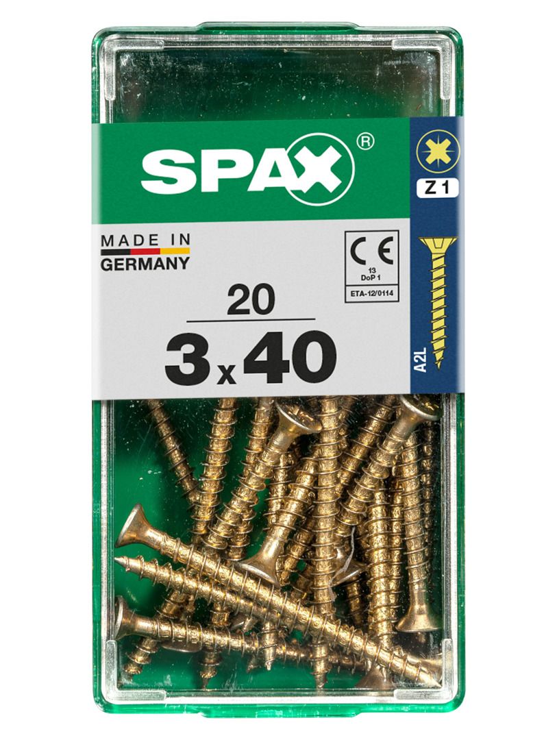 Spax Universalschrauben 3.0 x 40 mm PZ 1 - 20 Stk. von SPAX