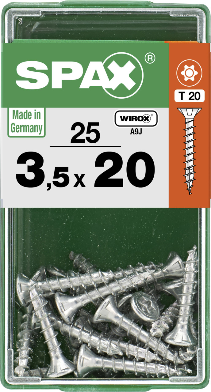 Spax Universalschrauben 3.5 x 20 mm TX 20 - 25 Stk. von SPAX