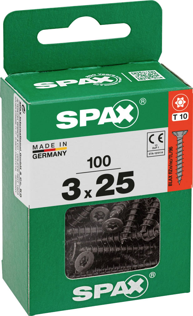 Spax Universalschrauben 3 x 25 mm T10 Vollgewinde - 100 Stk. Spax Universalschrauben 3 x 25 mm T10 Vollgewinde - 100 Stk. von SPAX