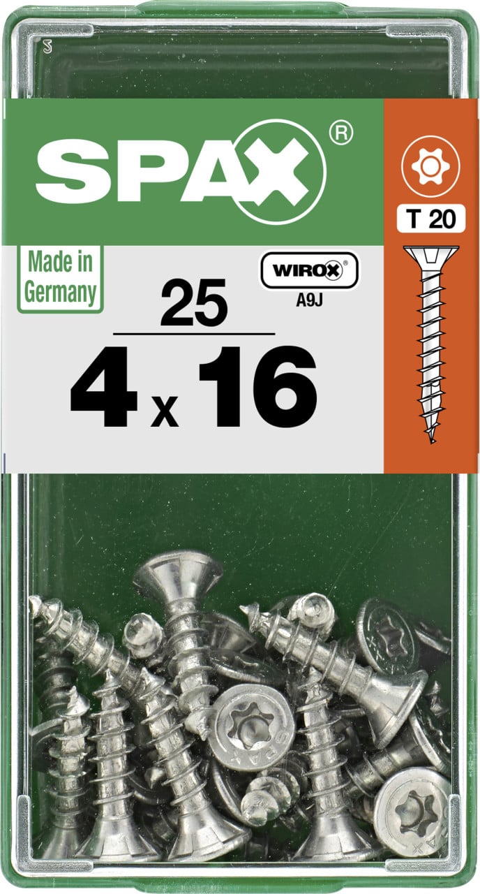 Spax Universalschrauben 4.0 x 16 mm TX 20 - 25 Stk. von SPAX