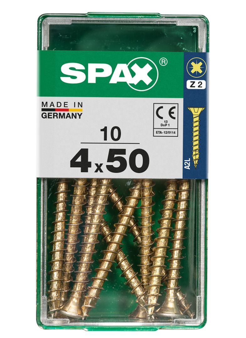 Spax Universalschrauben 4.0 x 50 mm PZ 2 - 10 Stk. von SPAX
