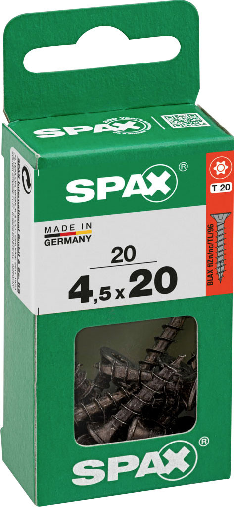 Spax Universalschrauben 4,5 x 20 mm T20 Vollgewinde - 20 Stk. Spax Universalschrauben 4,5 x 20 mm T20 Vollgewinde - 20 Stk. von SPAX