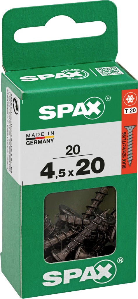 Spax Universalschrauben 4,5 x 20 mm T20 Vollgewinde - 20 Stk. von SPAX