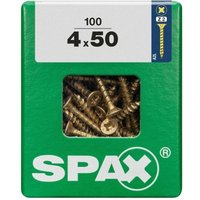 Spax Universalschrauben 4.0 x 50 mm PZ 2 - 100 Stk. Holzschrauben von SPAX