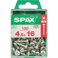 Universalschrauben 4.5 x 16 mm tx 20 Rundkopf - 100 Stk. Holzschrauben - Spax von SPAX