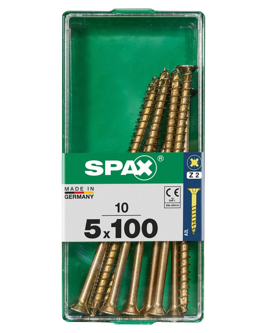 Spax Universalschrauben 5.0 x 100 mm PZ 2 - 10 Stk. von SPAX