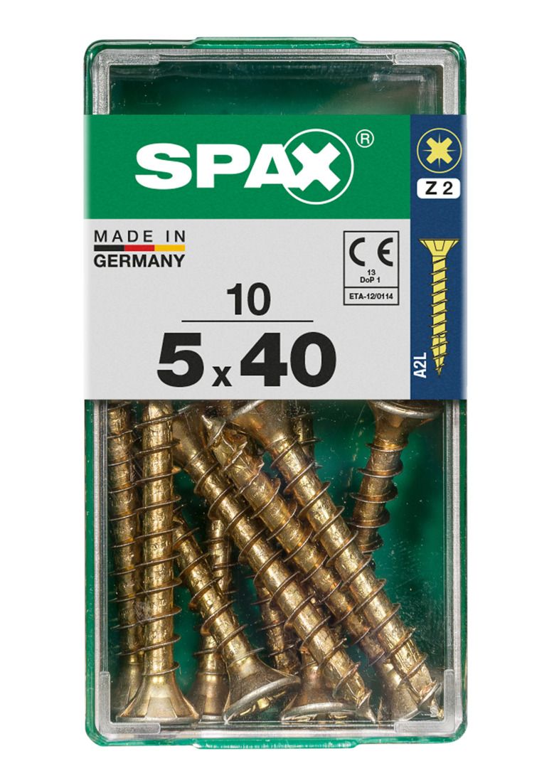 Spax Universalschrauben 5.0 x 40 mm PZ 2 - 10 Stk. von SPAX