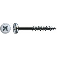 SPAX Universalschraube, 5 x 50 mm, 6 Stück, Teilgewinde, Halbrundkopf, Kreuzschlitz Z2, 4CUT, WIROX - 4231010500501 von SPAX