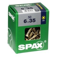 Spax Universalschrauben 6.0 x 35 mm PZ 3 - 50 Stk. von SPAX