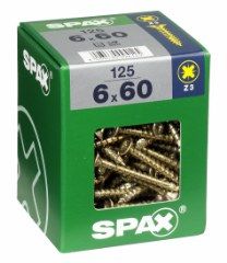 Spax Universalschrauben 6.0 x 60 mm PZ 3 - 125 Stk. von SPAX