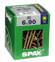 Spax Universalschrauben 6.0 x 90 mm PZ 3 - 80 Stk. von SPAX