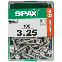 Spax - Universalschrauben 3.0 x 25 mm tx 10 - 100 Stk. Holzschrauben von SPAX