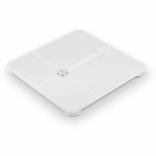 SPC Atenea Fit 2 Bluethoot Intelligente Körperwaage (kompatibel mit Android, iOS, Alexa, Google Assistant) Weiß von SPC