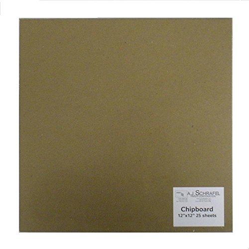SPC Leichte Spanplatten, 30,5 x 30,5 cm, 25 Stück pro Packung (Tan-Chip-12-12), Braun von SPC