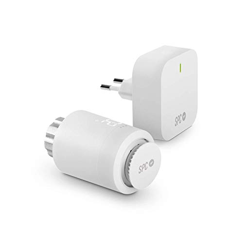 SPC Vesta Starter Kit Thermostatventil und Gateway für Heizkörper, intelligente Heizungssteuerung über SPC IoT App, Amazon Alexa, Google Assistant von SPC