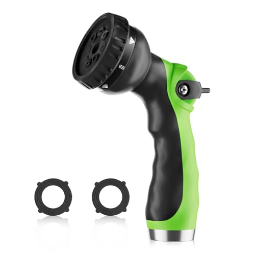 SPECILITE Gartenschlauchdüse mit 8 einstellbaren Sprühmustern, ABS-Schlauchsprühdüsen mit Daumenkontrolle, Ein-Aus-Ventil für einfache Durchflusskontrolle, Verwendung zum Bewässern von Pflanzen und von SPECILITE