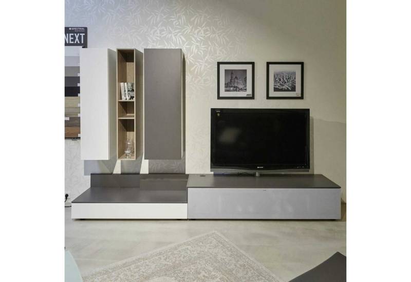 SPECTRAL Anbauschrank Media-Wohnwand Next Granite Weiß von SPECTRAL