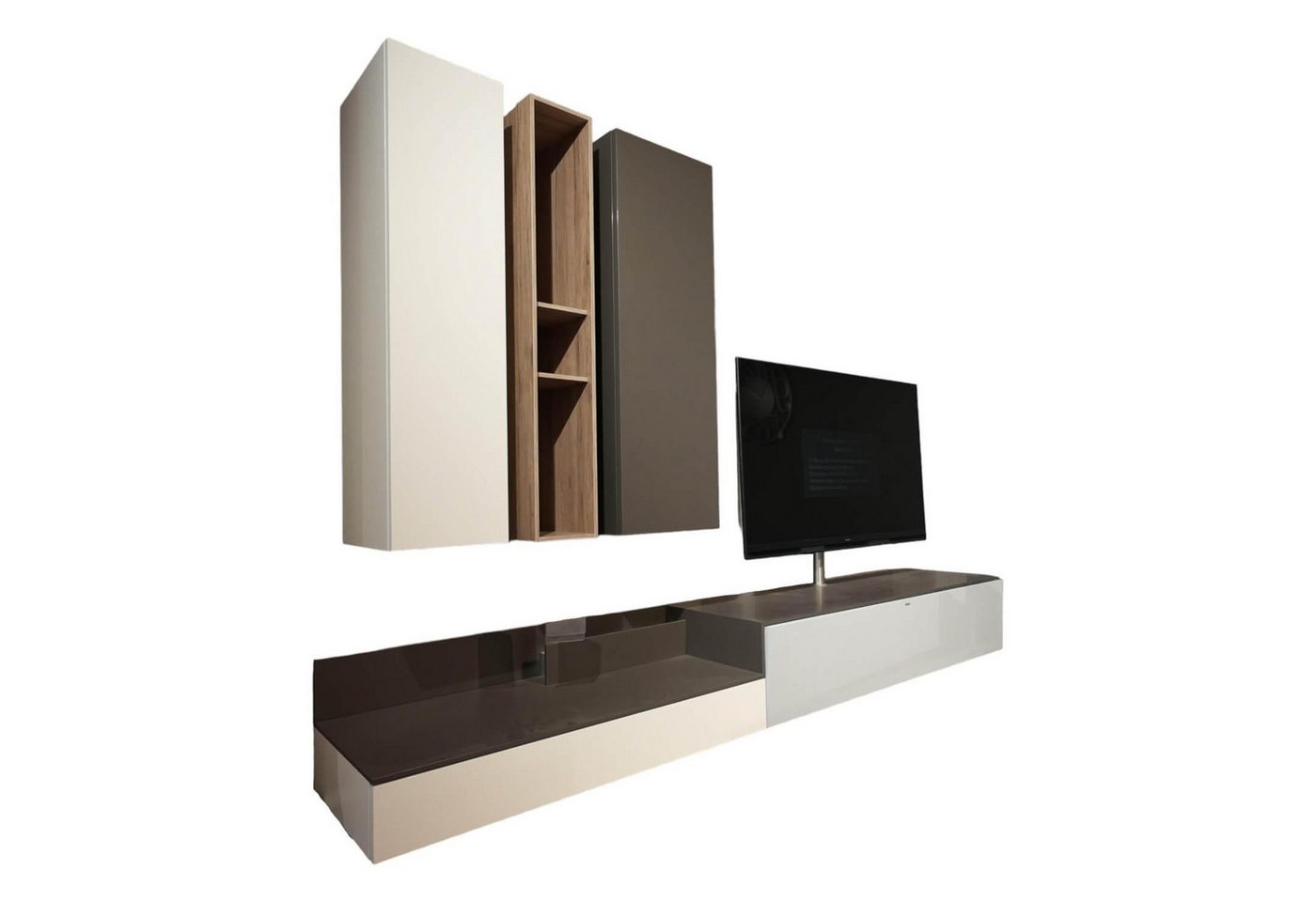 SPECTRAL Anbauschrank Wohnwand Next Lack Snow Weiß Silver Silber Und Granit SPECTRAL Anbauschrank Wohnwand Next Lack Snow Weiß Silver Silber Und Granit von SPECTRAL