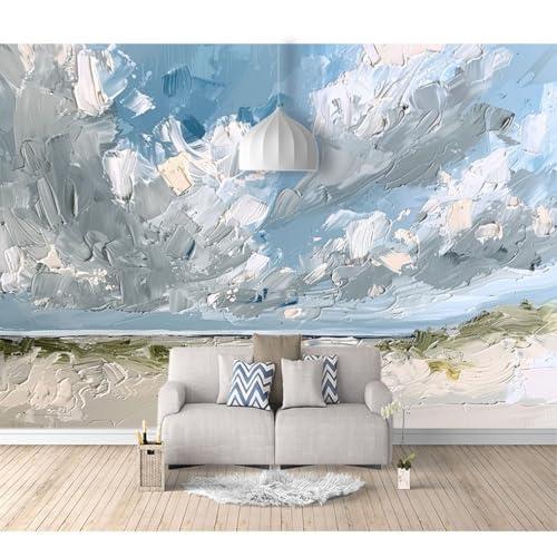 3D Tapete Effekt Fototapete Vinyl selbstklebend Abstraktes Ölgemälde graue Landschaft 100x70cm Wanddekoration Schlafzimmer Wohnzimmer Tv Hintergrund Die Wandbild von SPECUFX