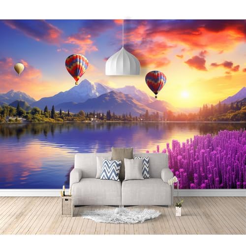 Art Fototapete 3d Effekt Wallpaper selbstklebend Malerischer Heißluftballon Lavendelberg 100x70cm Wandtapete Motivtapete Tapeten Moderne Wanddeko Wohnzimmer Schlafzimmer Büro Flur Art Fototapete 3d Effekt Wallpaper selbstklebend Malerischer Heißluftballon Lavendelberg 100x70cm Wandtapete Motivtapete Tapeten Moderne Wanddeko Wohnzimmer Schlafzimmer Büro Flur von SPECUFX