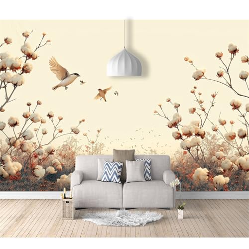 Art Murals selbstklebend Blumen und Vögel im ethnischen Stil 100x70cm Tapete Fototapete für Schlafzimmer Küche Bad Wohnzimmer Für das Hotel von SPECUFX