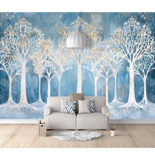 Fototapete 3D Effekt Tapete Schlafzimmer selbstklebend Aquarell Silber Baum Wald 100x70cm Fresko Tv Tapeten Wohnzimmer Wandtapete Poster Bilder Fototapete 3D Effekt Tapete Schlafzimmer selbstklebend Aquarell Silber Baum Wald 100x70cm Fresko Tv Tapeten Wohnzimmer Wandtapete Poster Bilder von SPECUFX